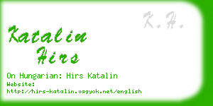 katalin hirs business card